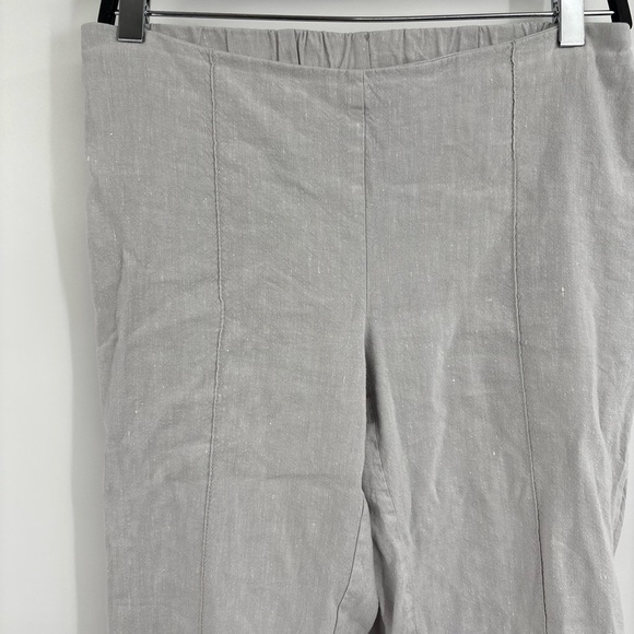 J. Jill Linen Stretch Pants Gray Cropped Pull-On Comfort Lightweight Size Xs 30 - Picture 3 of 16